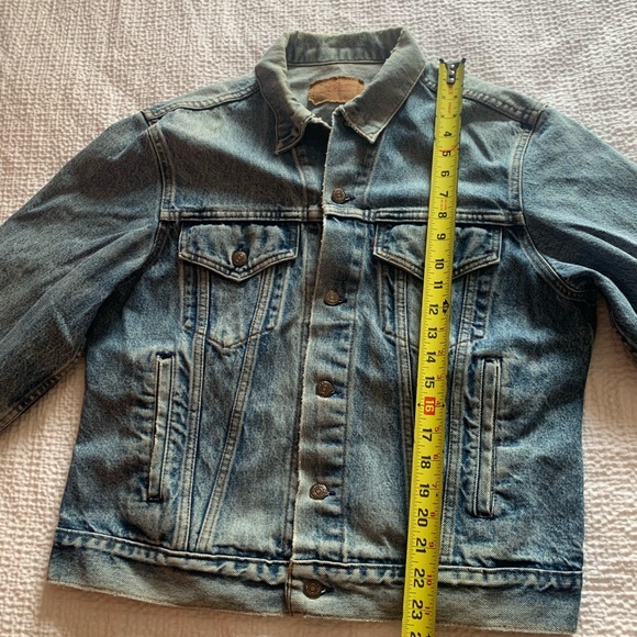 19802 Levis Jean Jacket Men’s 42 R 70506-0216 4 Pocket USA Made Denim - Picture 4 of 11